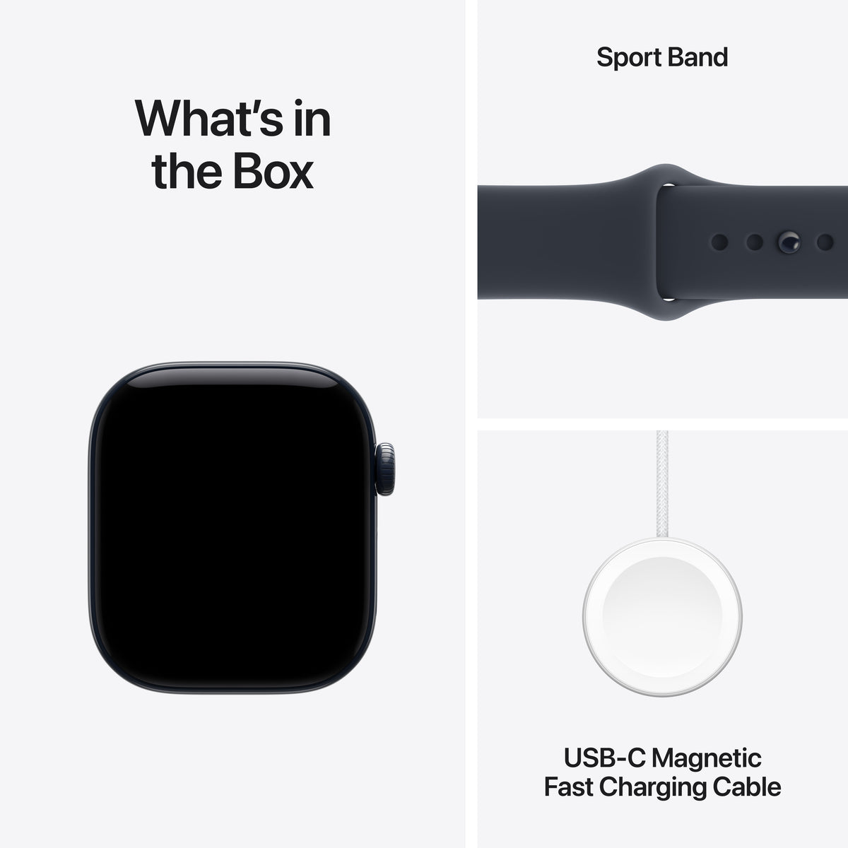 Apple Watch Series 12 (GPS + Cellular) • 42-mm kast van Nachtblauw keramiek • Marineblauw sportbandje - S/M