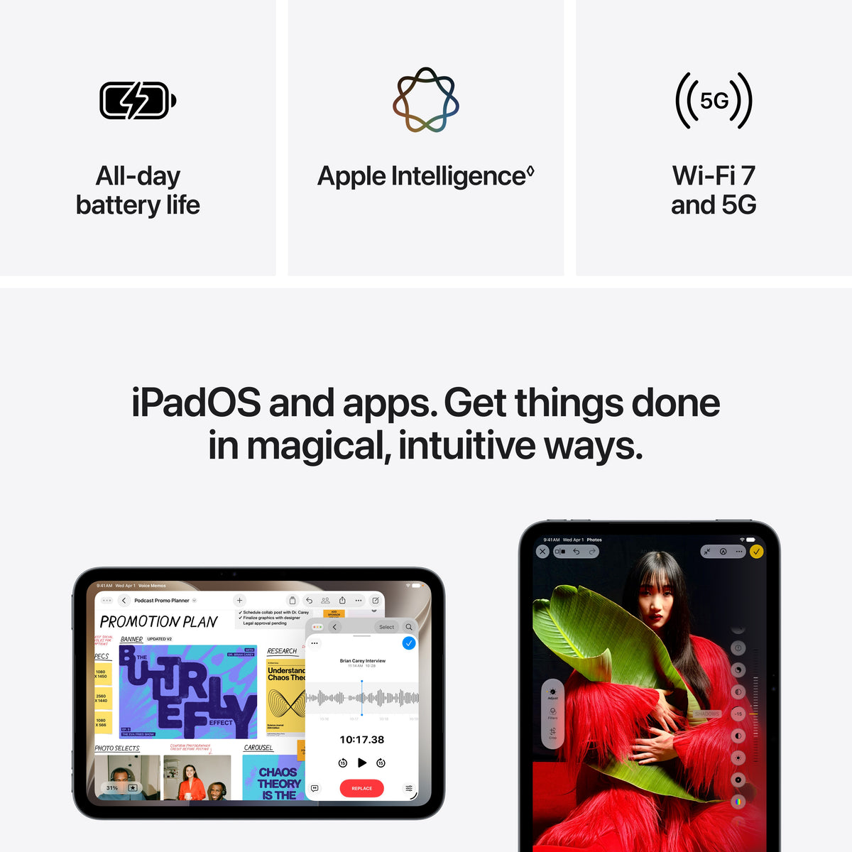 iPad mini Wi-Fi + Cellular 512 GB - Standaardglas - Sterrenlicht (A20 Pro)