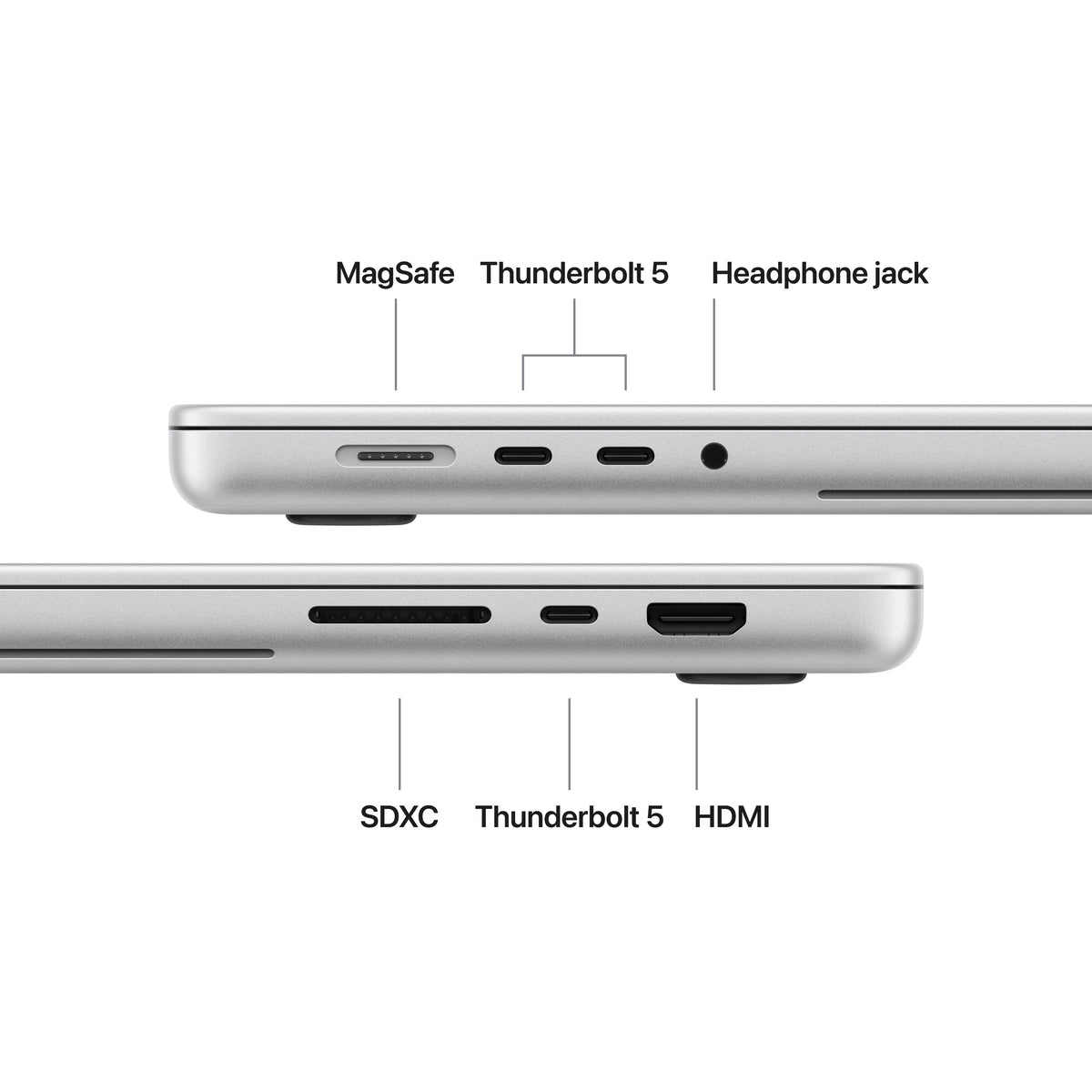 MacBook Pro 16 pouces avec Écran PROLED XDR: Puce Apple M5 Max avec CPU 18 cœurs et GPU 40 cœurs, 2 To SSD - Argent