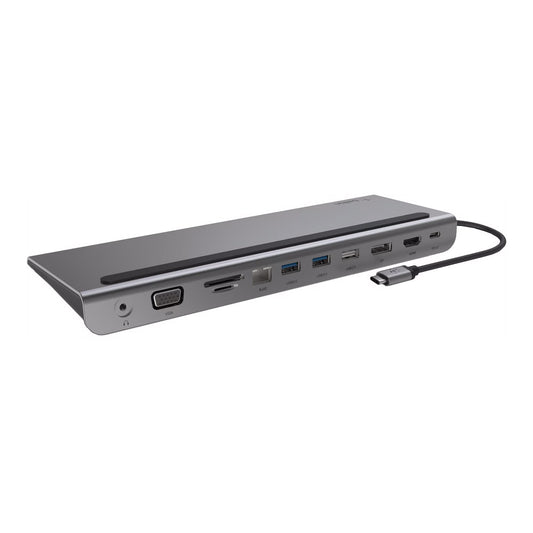 Belkin Connect | 11-in-1 USB-C Docking Hub (USB-C PD / 3 x USB-A 3.0 / 4K HDMI / DisplayPort / VGA / GB Ethernet / SD & microSD card / 3,5mm audio)