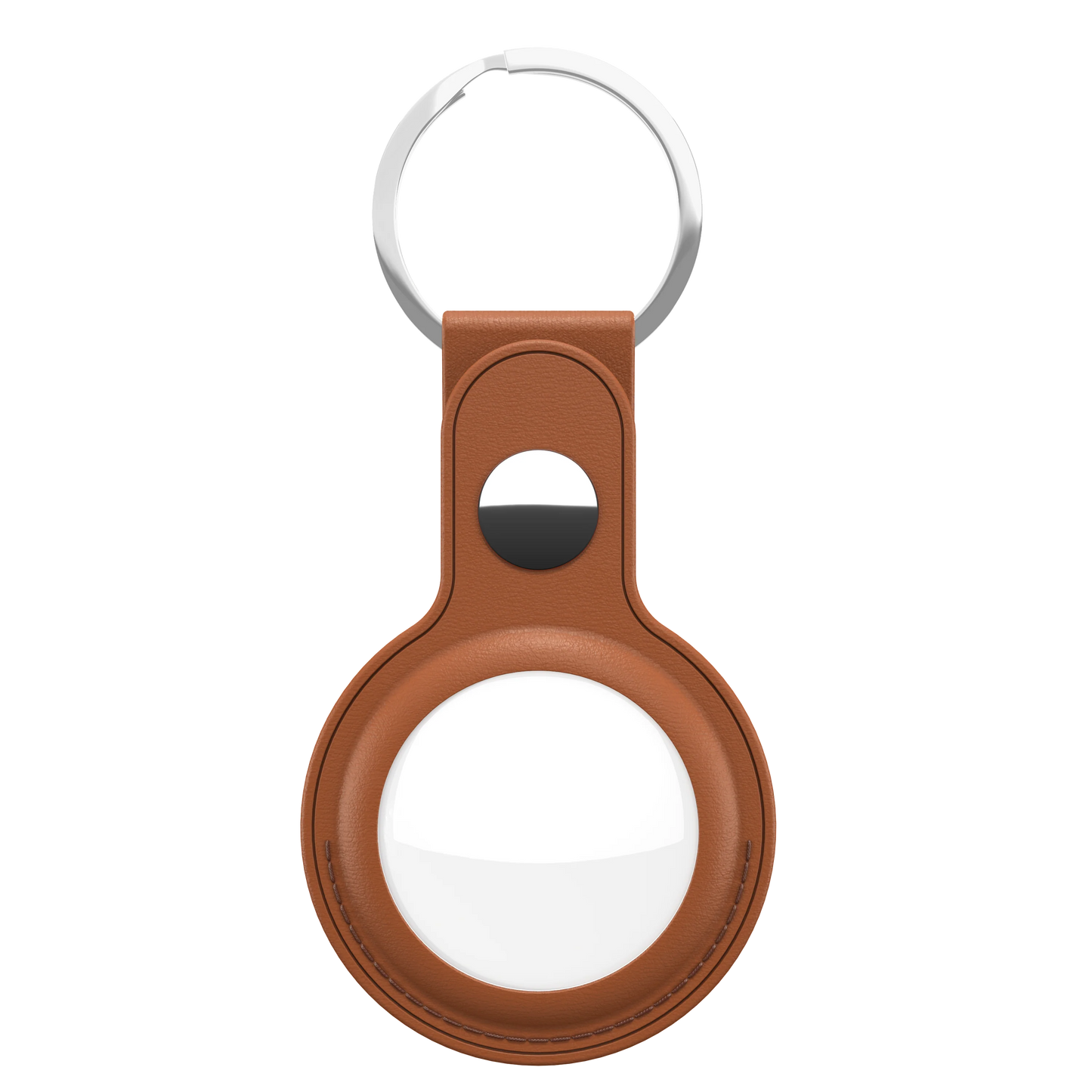 KeyBudz AirTag-sleutelhanger - Zadelbruin