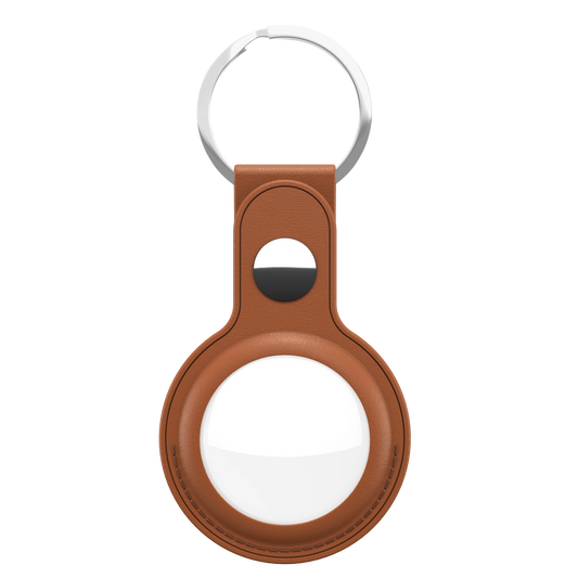 KeyBudz AirTag-sleutelhanger - Zadelbruin