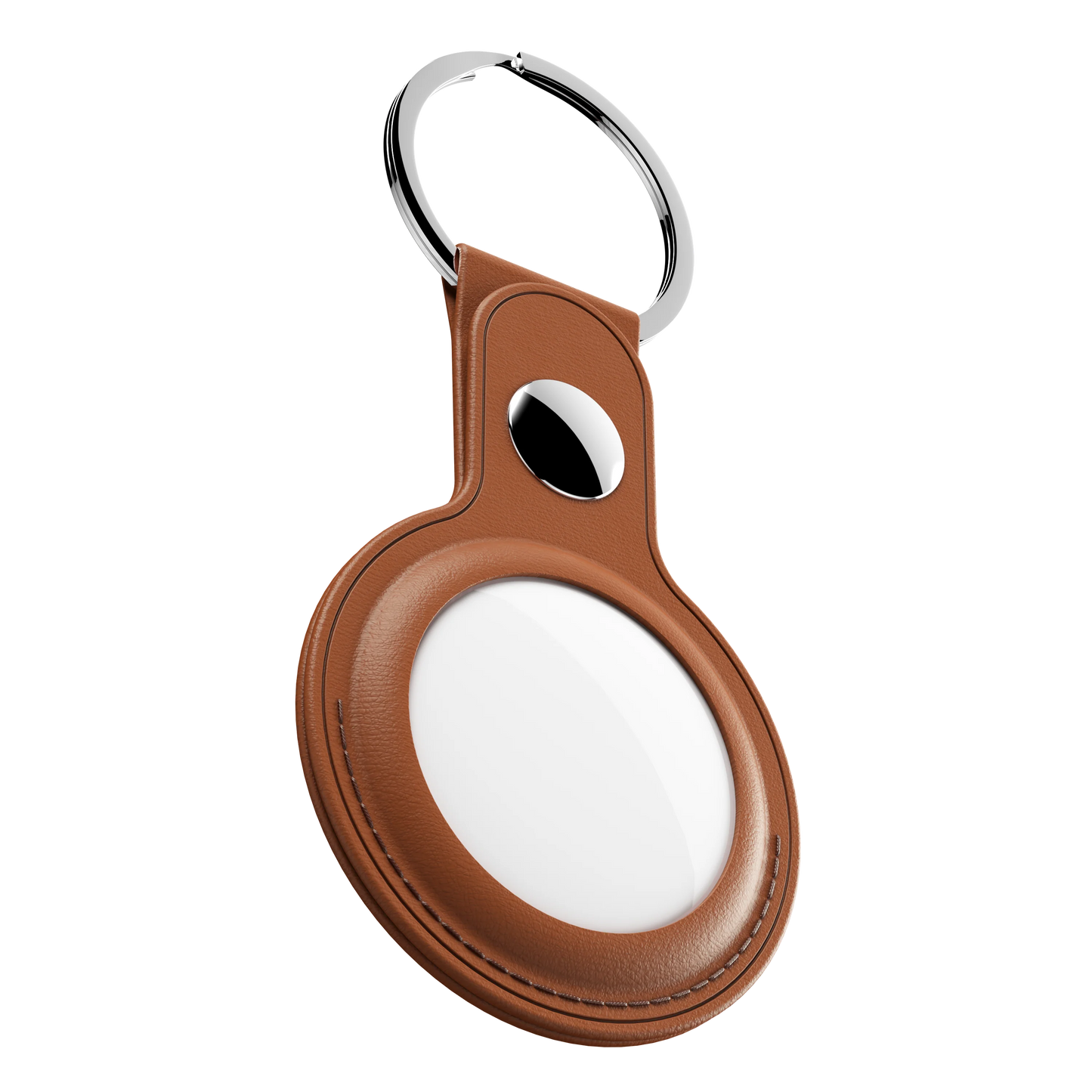KeyBudz AirTag-sleutelhanger - Zadelbruin