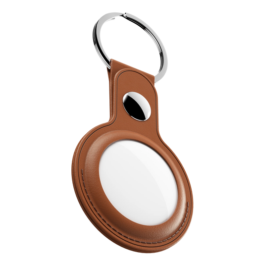 KeyBudz AirTag-sleutelhanger - Zadelbruin