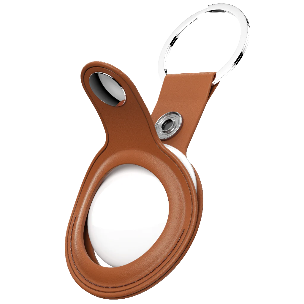 KeyBudz AirTag-sleutelhanger - Zadelbruin