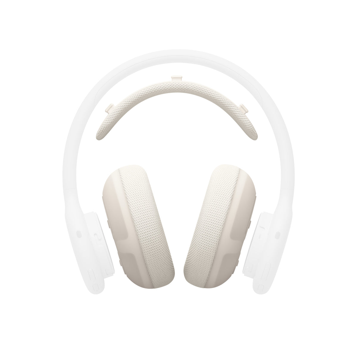 Kussenset voor Beats 360 – Wolkenwitte kussens van hoogwaardig gebreid textiel voor oorschelpen en hoofdband