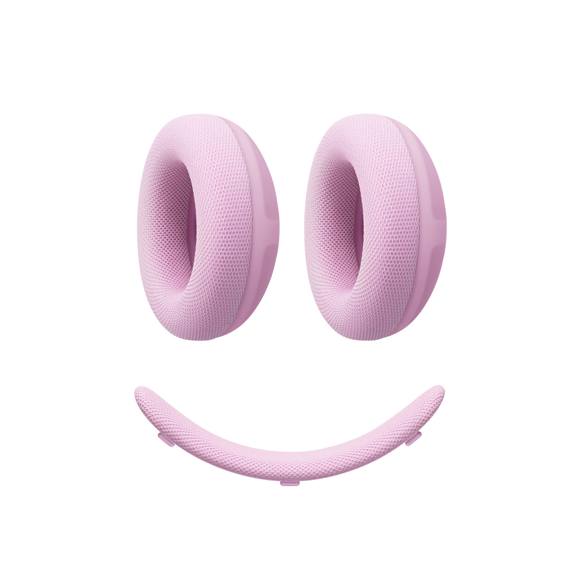 Kussenset voor Beats 360 – Roze kussens van hoogwaardig gebreid textiel voor oorschelpen en hoofdband