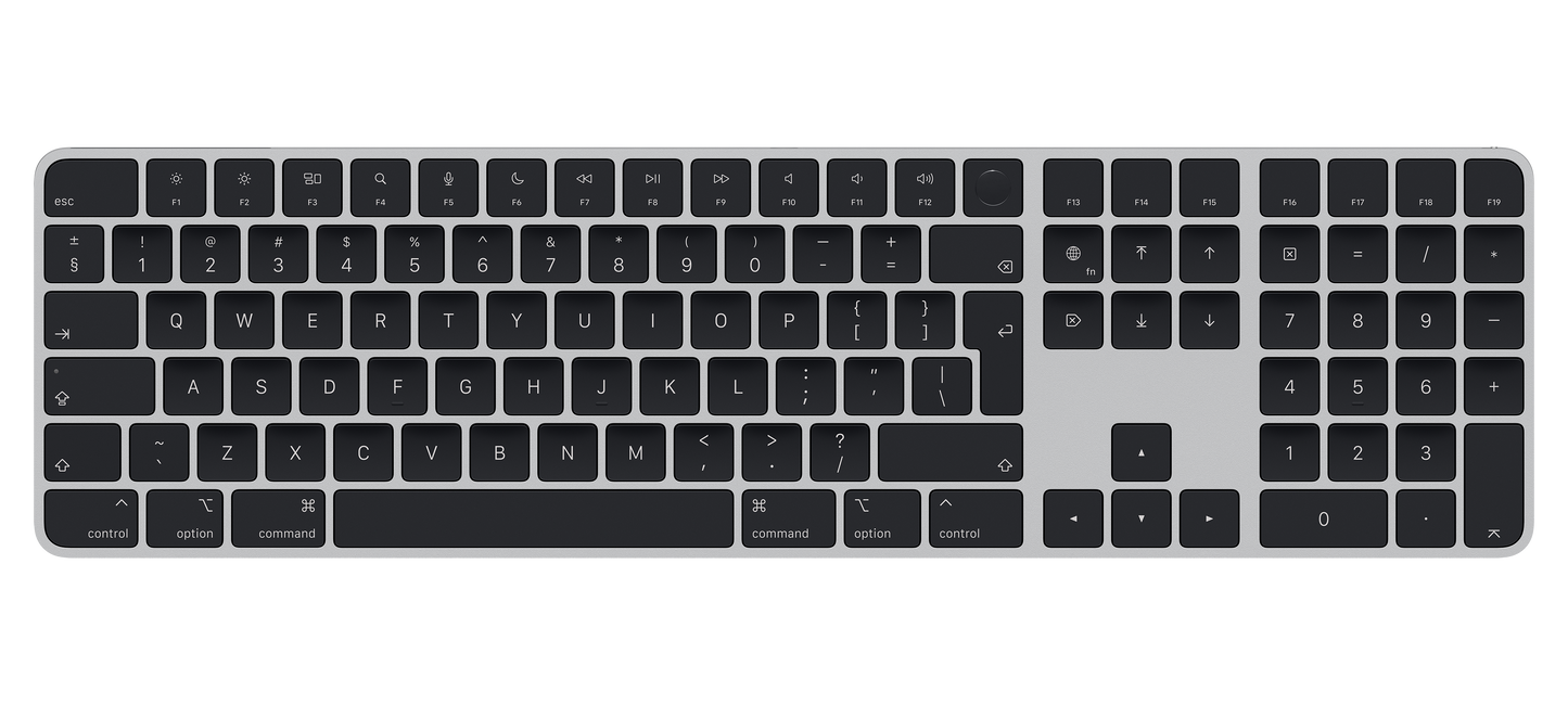 Magic Keyboard avec Touch ID et pavé numérique pour les Mac avec puce Apple - Anglais international - Touches noires