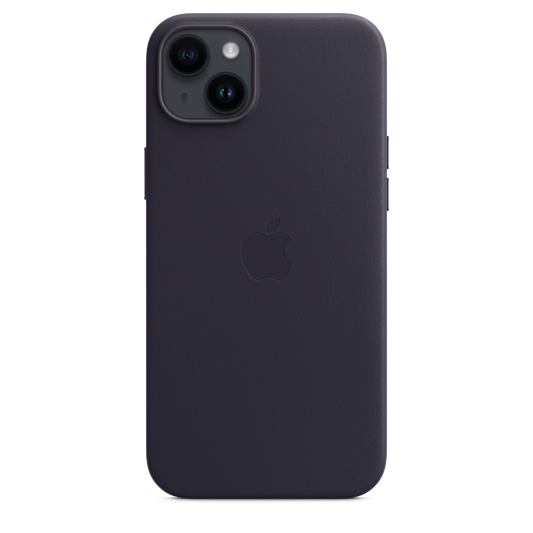 EOL Leren hoesje met MagSafe voor iPhone 14 Plus - Middernacht