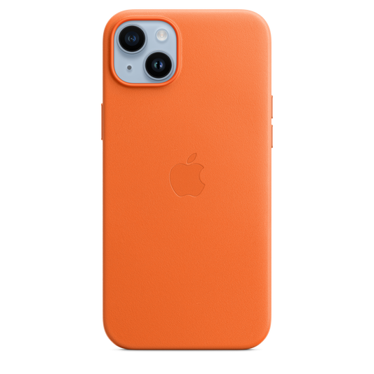 EOL Leren hoesje met MagSafe voor iPhone 14 Plus - Oranje