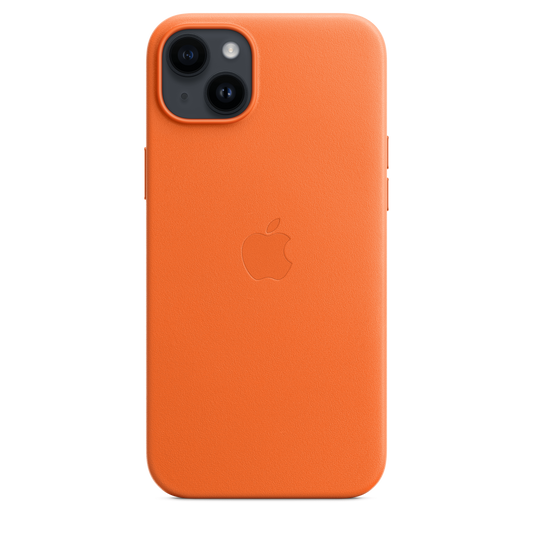EOL Leren hoesje met MagSafe voor iPhone 14 Plus - Oranje