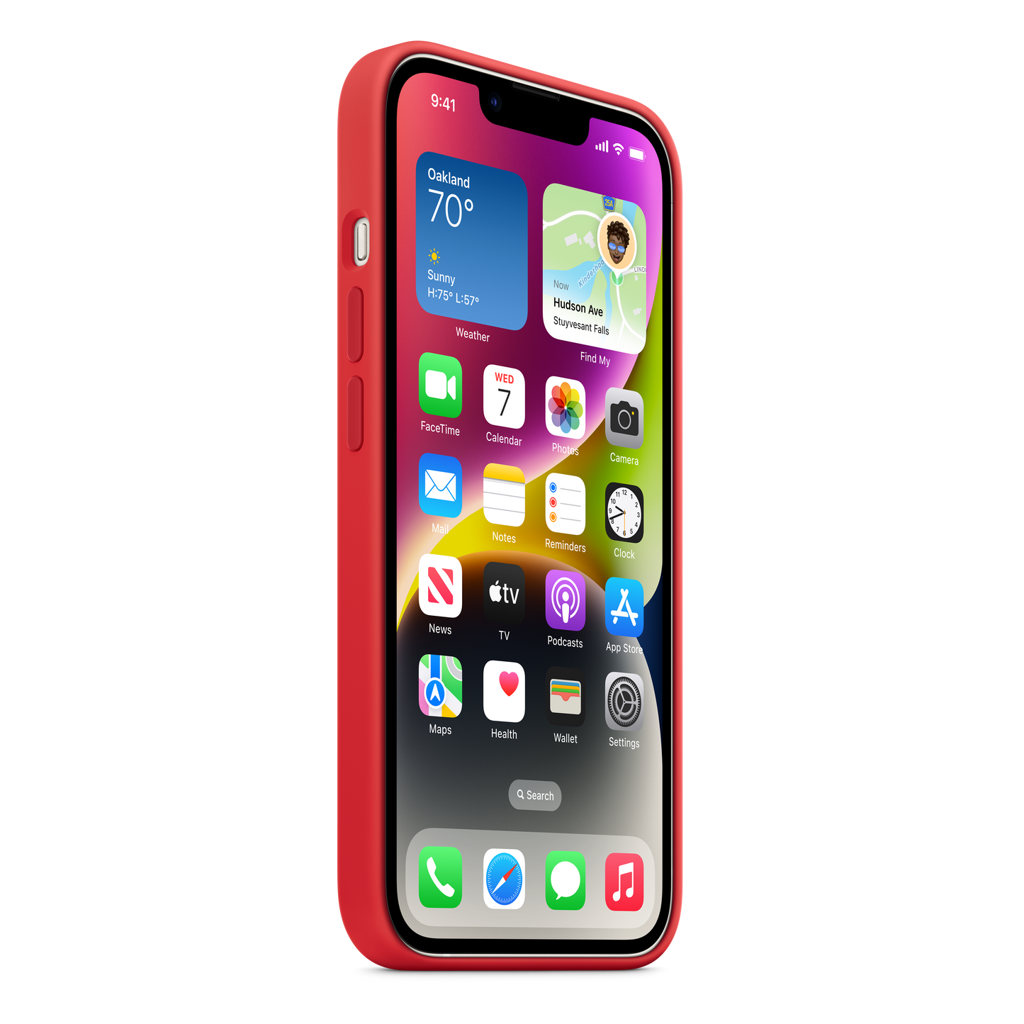 Coque en silicone avec MagSafe pour iPhone 14 - (PRODUCT)RED