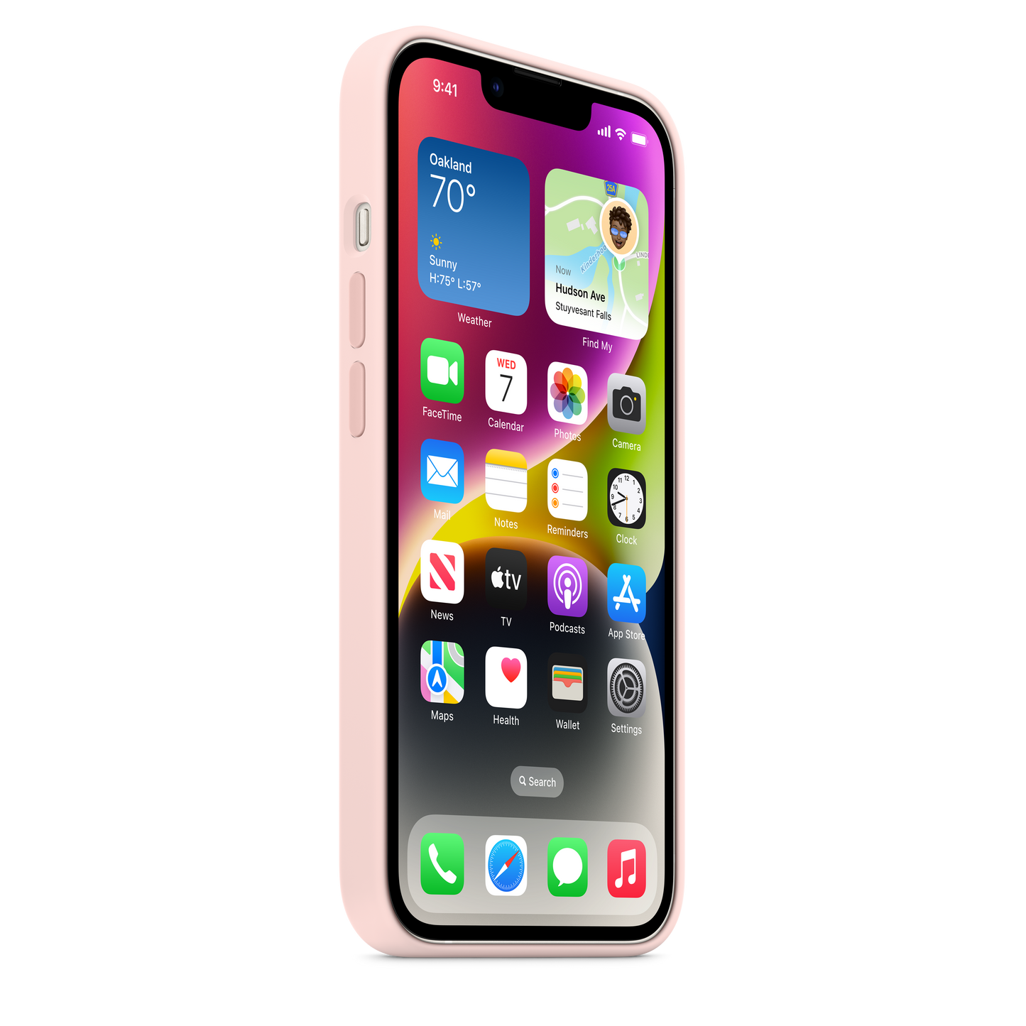 Siliconenhoesje met MagSafe voor iPhone 14 - Kalkroze