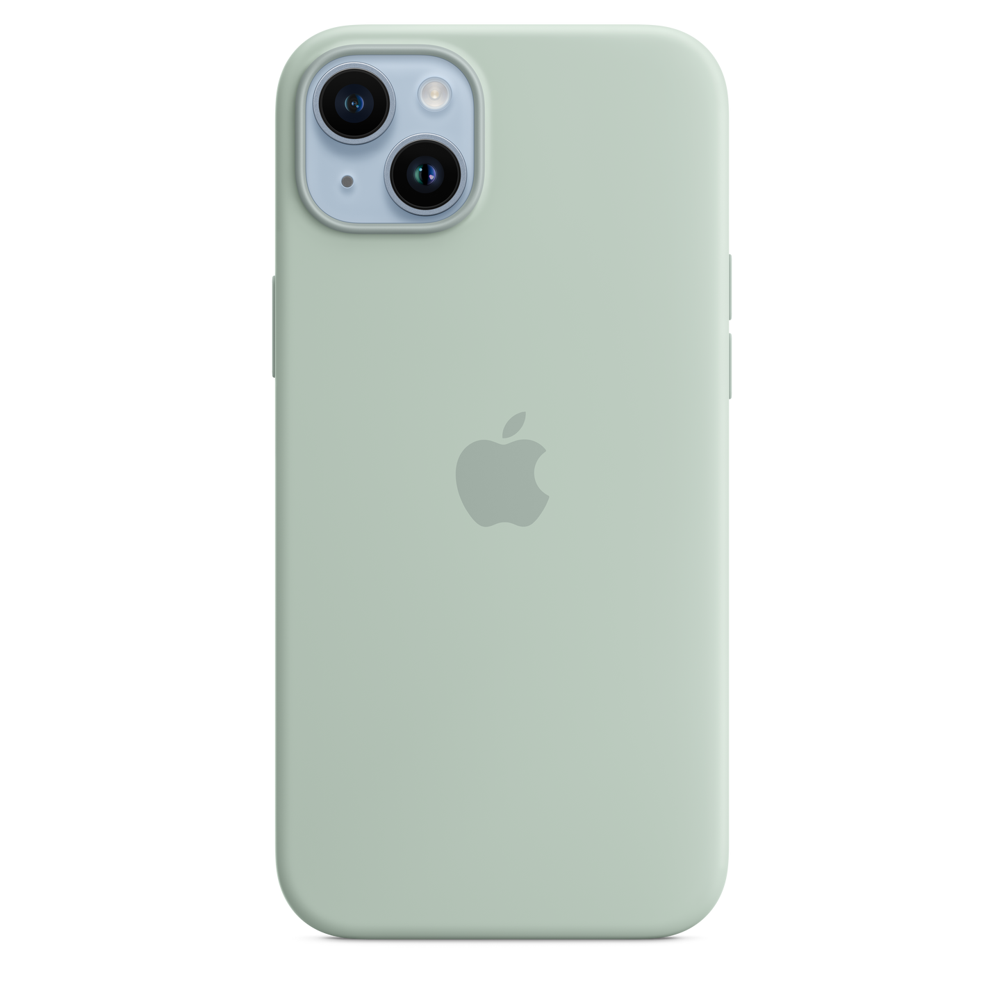 EOL Coque en silicone avec MagSafe pour iPhone 14 Plus - Bleu cactus