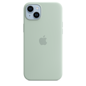 EOL Coque en silicone avec MagSafe pour iPhone 14 Plus - Bleu cactus