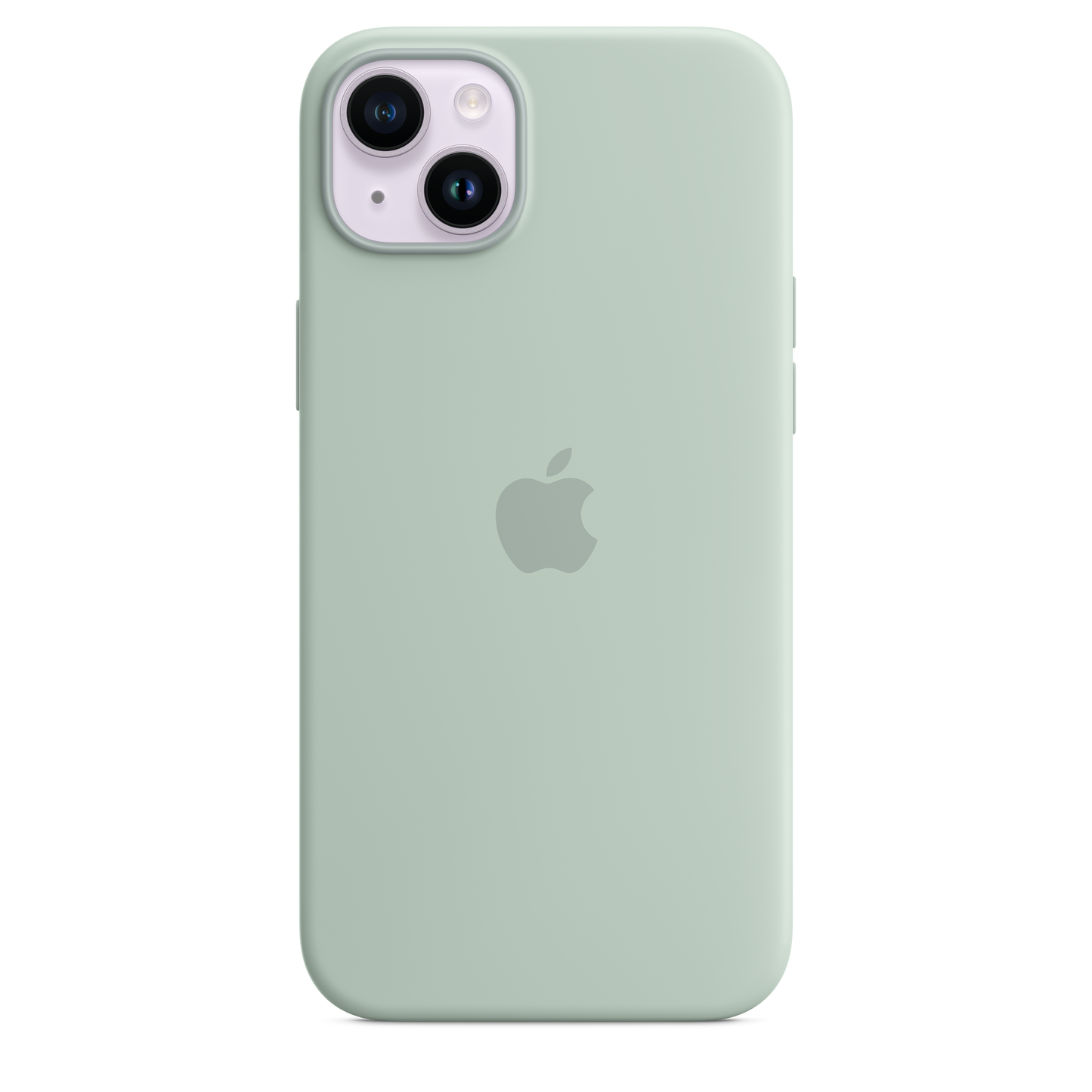 EOL Coque en silicone avec MagSafe pour iPhone 14 Plus - Bleu cactus