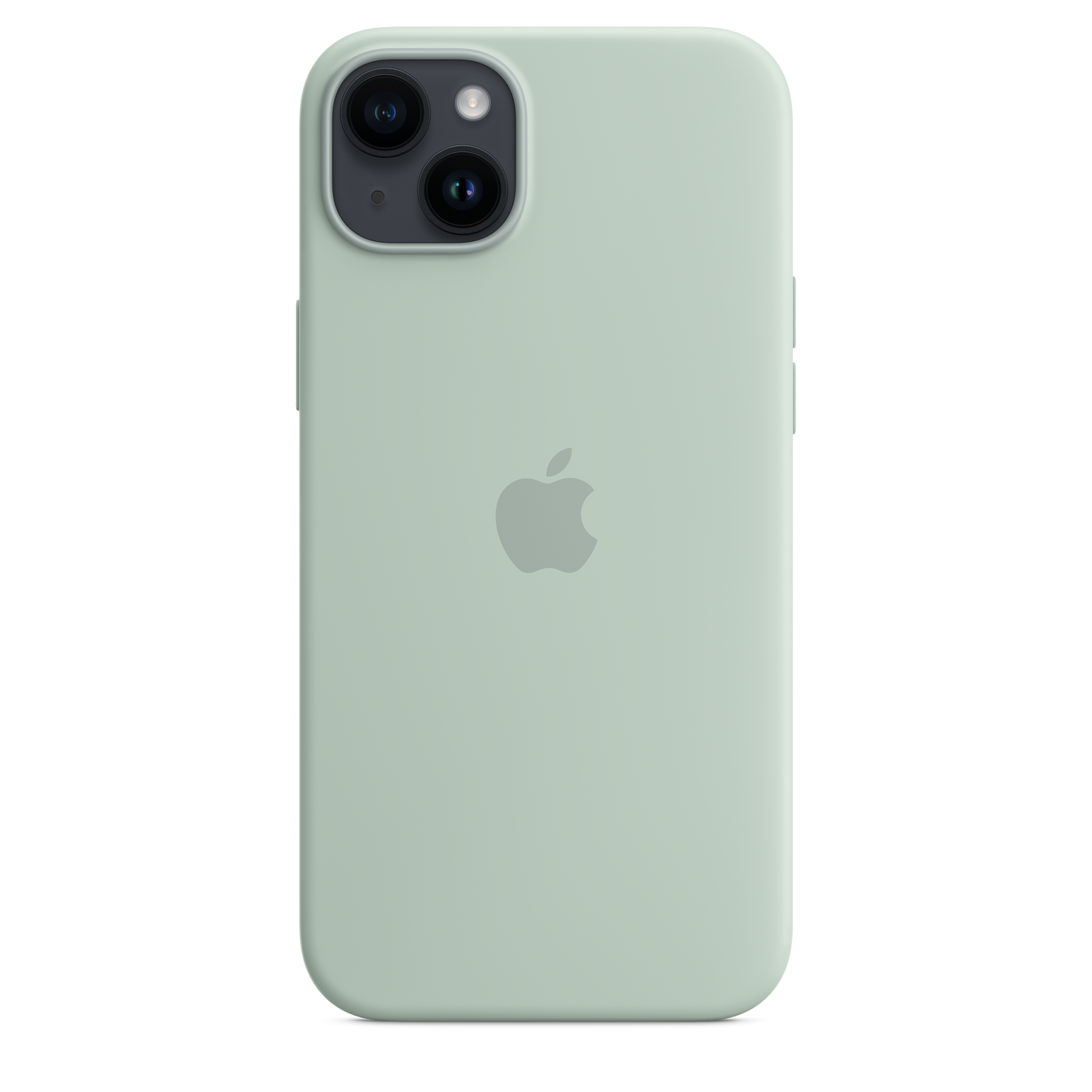 EOL Coque en silicone avec MagSafe pour iPhone 14 Plus - Bleu cactus