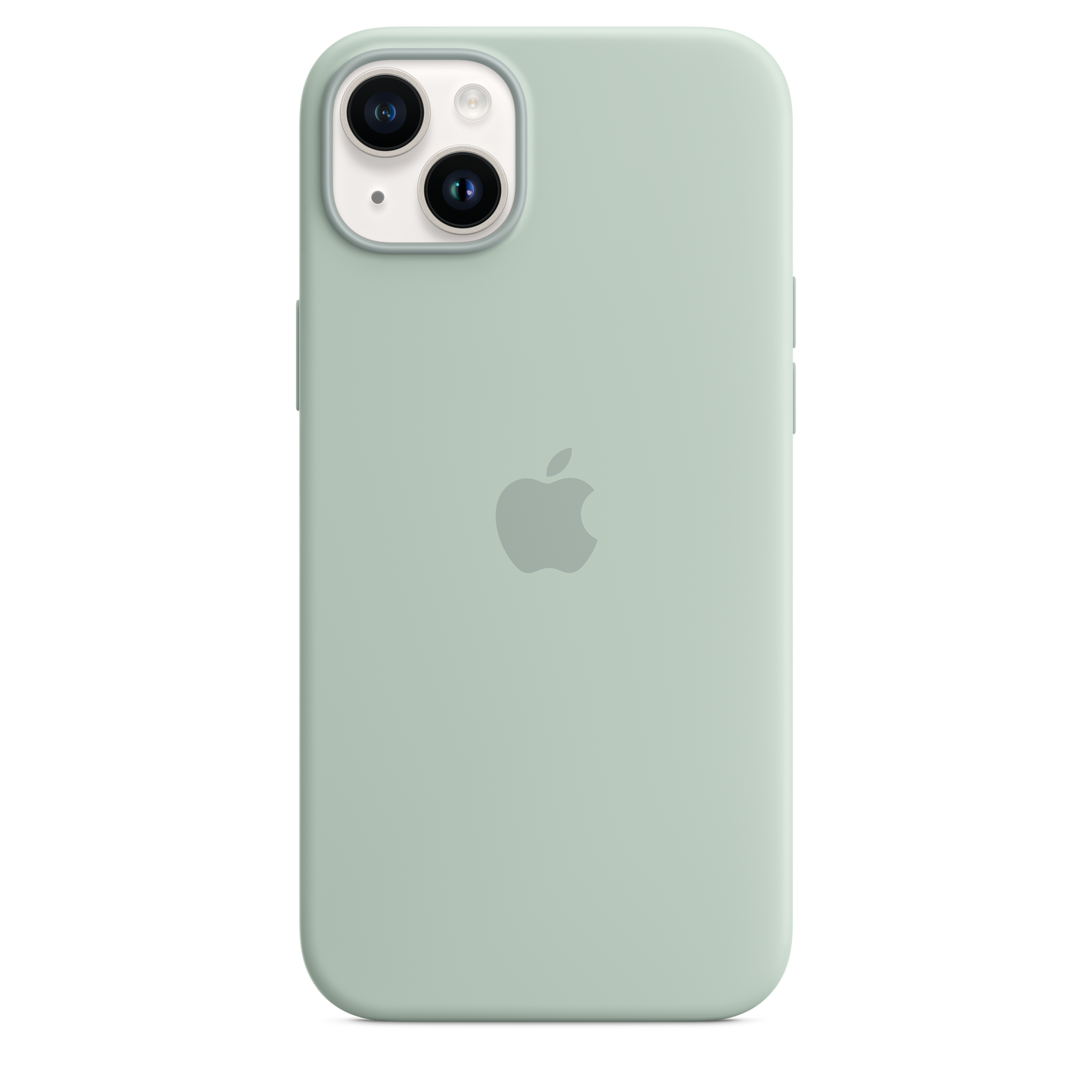 EOL Coque en silicone avec MagSafe pour iPhone 14 Plus - Bleu cactus