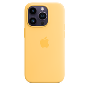 Coque en silicone avec MagSafe pour iPhone 14 Pro - Soleil pâle