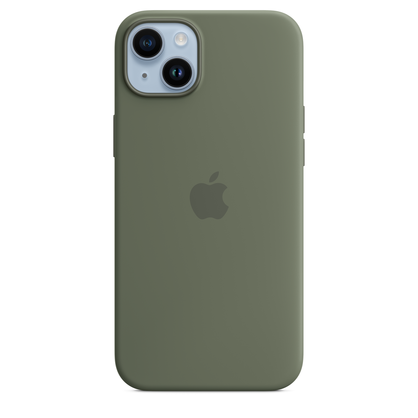 EOL Coque en silicone avec MagSafe pour iPhone 14 Plus - Olive
