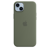 EOL Coque en silicone avec MagSafe pour iPhone 14 Plus - Olive