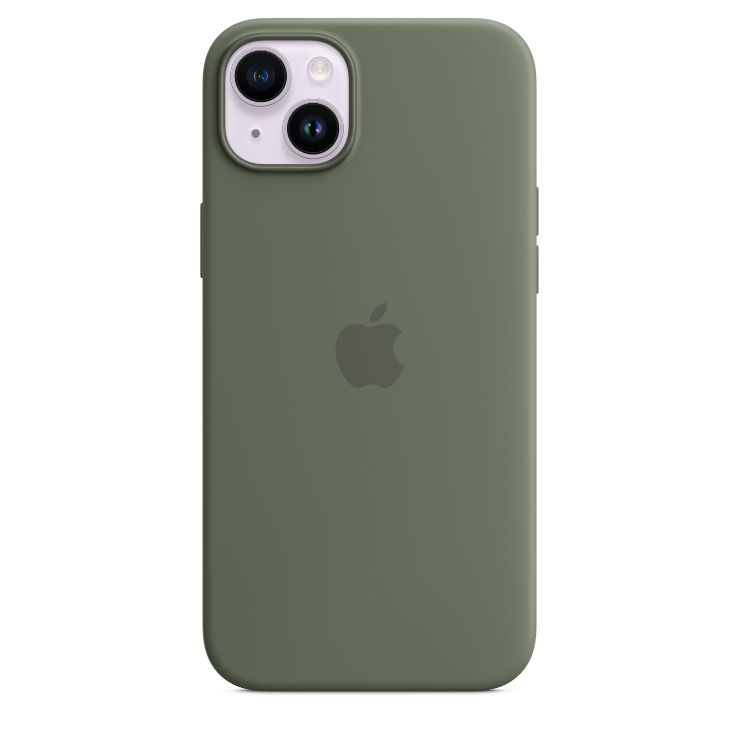EOL Coque en silicone avec MagSafe pour iPhone 14 Plus - Olive