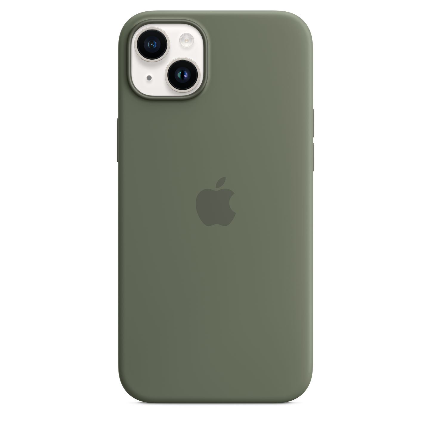 EOL Coque en silicone avec MagSafe pour iPhone 14 Plus - Olive