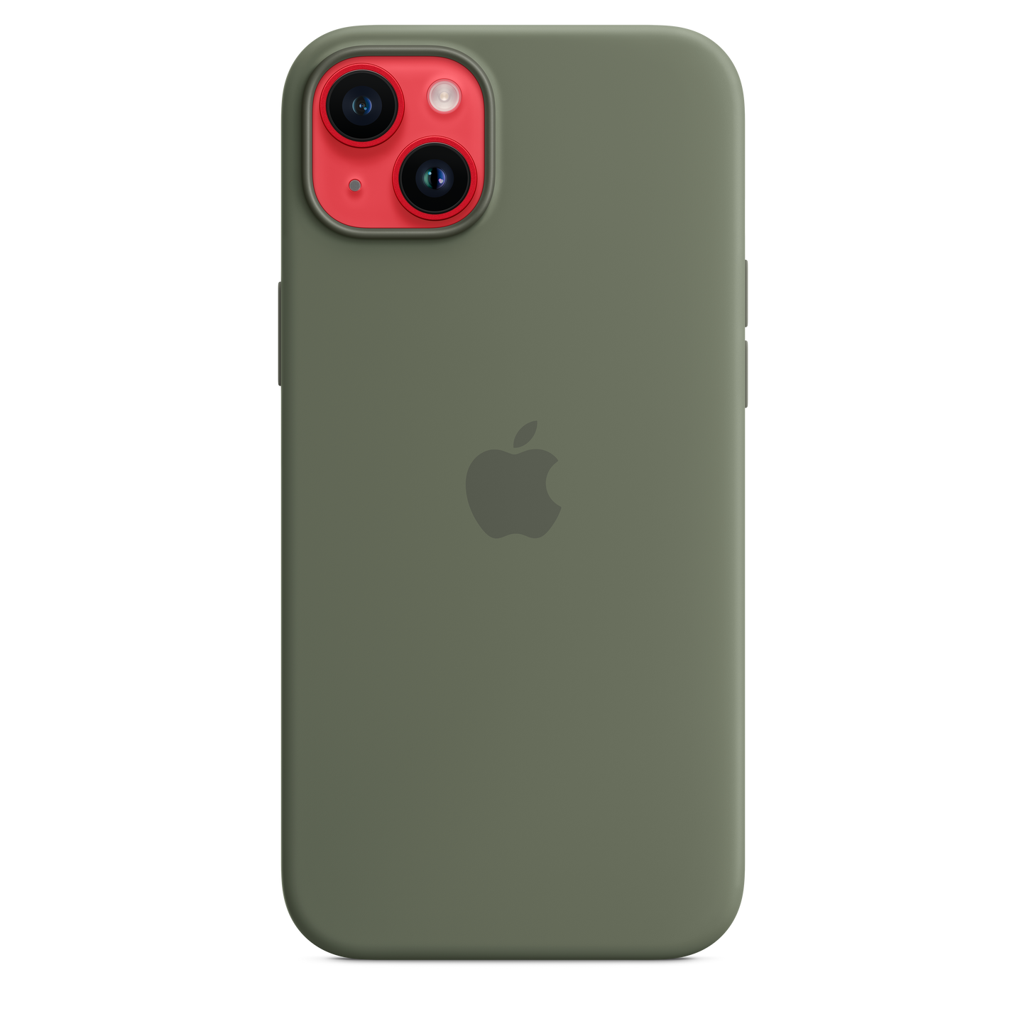 EOL Coque en silicone avec MagSafe pour iPhone 14 Plus - Olive