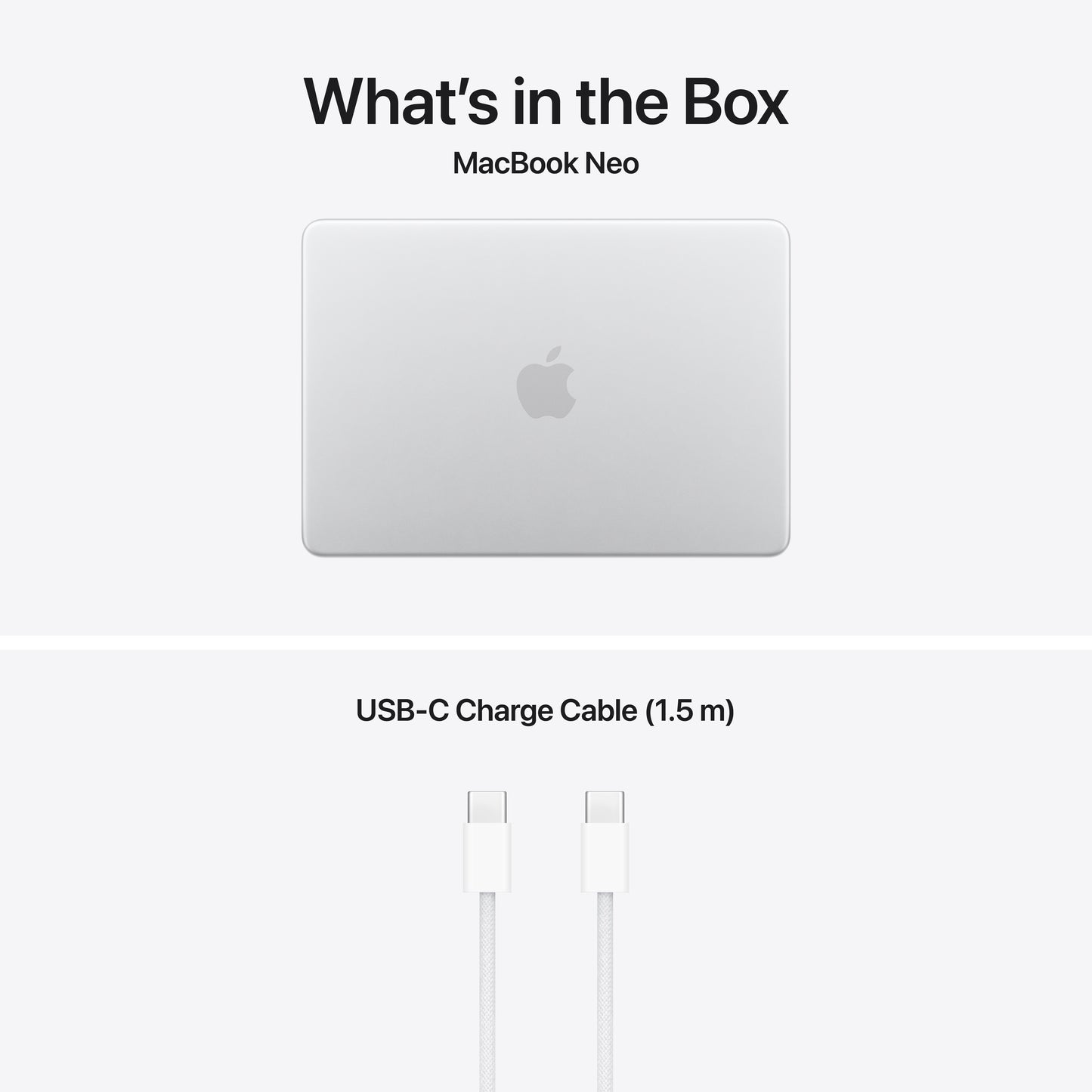 13-inch MacBook Neo: Apple A18 Pro-chip met 6‑core CPU en 5‑core GPU, Magic Keyboard, 8 GB, 256 GB SSD - Zilver (Azerty FR)