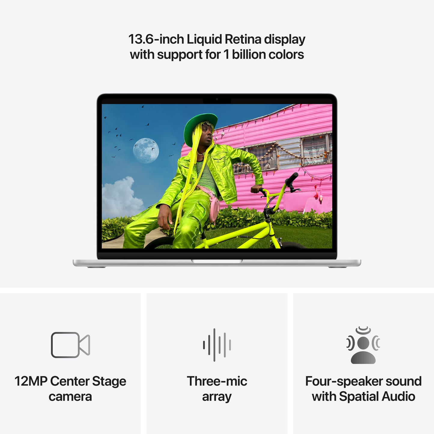 13-inch MacBook Air: Apple M5-chip met 10‑Core CPU en 10‑Core GPU, 16 GB, 1 TB SSD - Zilver (Qwerty NL)