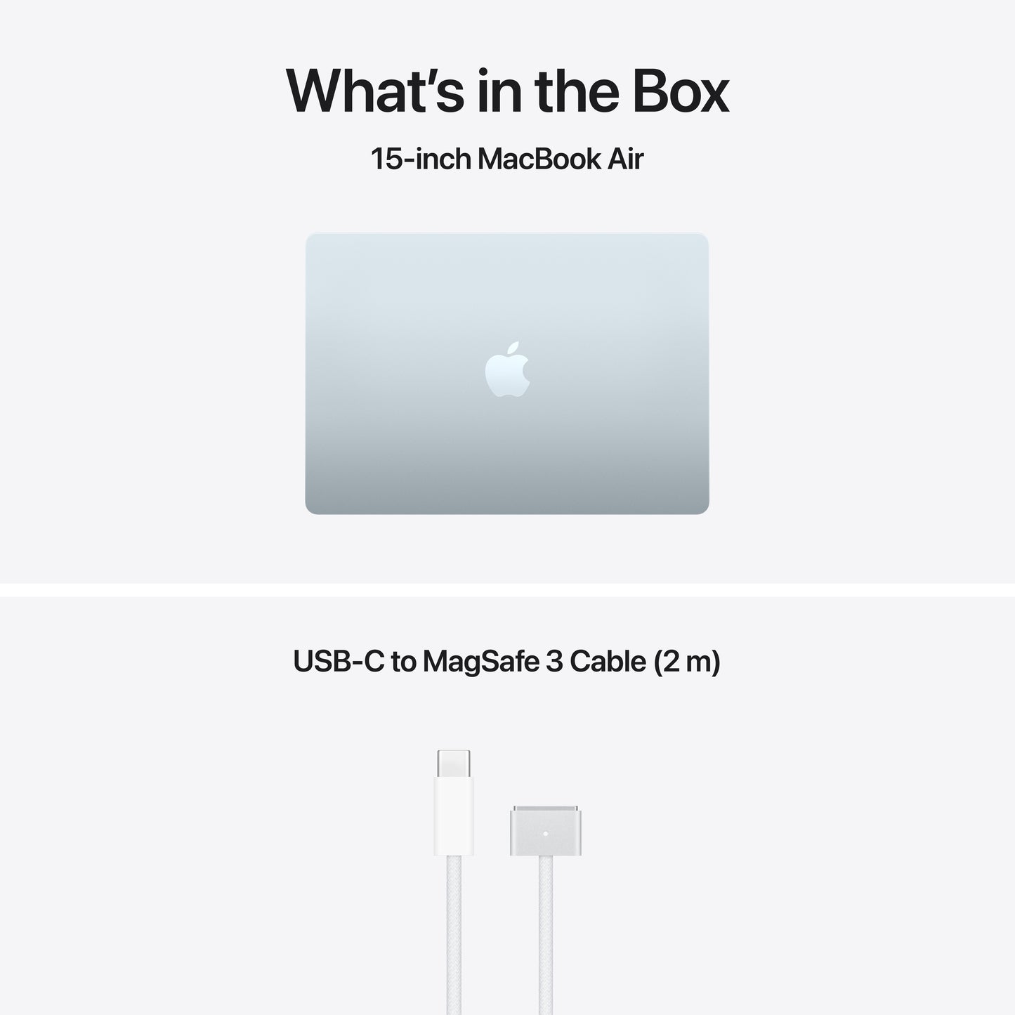 [OPEN BOX] MacBook Air 15 pouces: Puce Apple M5 avec CPU 10 cœurs et GPU 10 cœurs, 16 Go, 1 To SSD - Ciel (Qwerty NL)