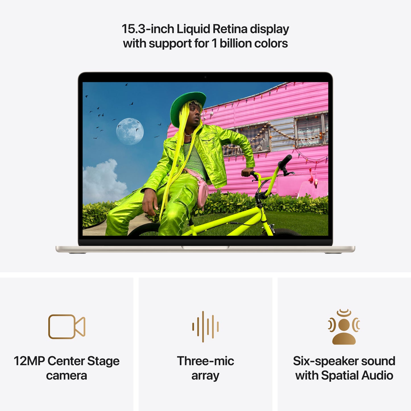 [OPEN BOX] 15-inch MacBook Air: Apple M5-chip met 10‑Core CPU en 10‑Core GPU, 16 GB, 512 GB SSD - Sterrenlicht (Azerty FR)