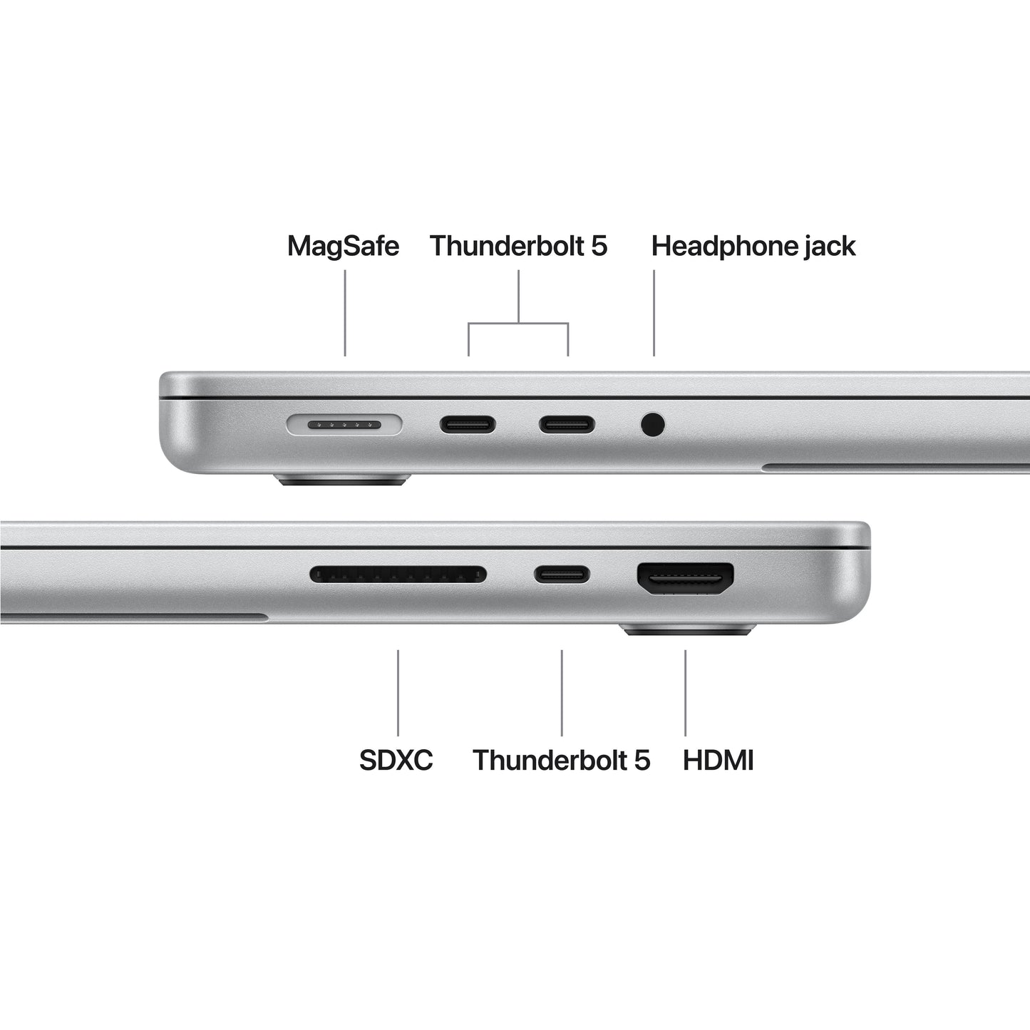 14-inch MacBook Pro: Apple M5 Max-chip met 18‑Core CPU en 32‑Core GPU, 36 GB, 2 TB SSD - Zilver (Qwerty NL)