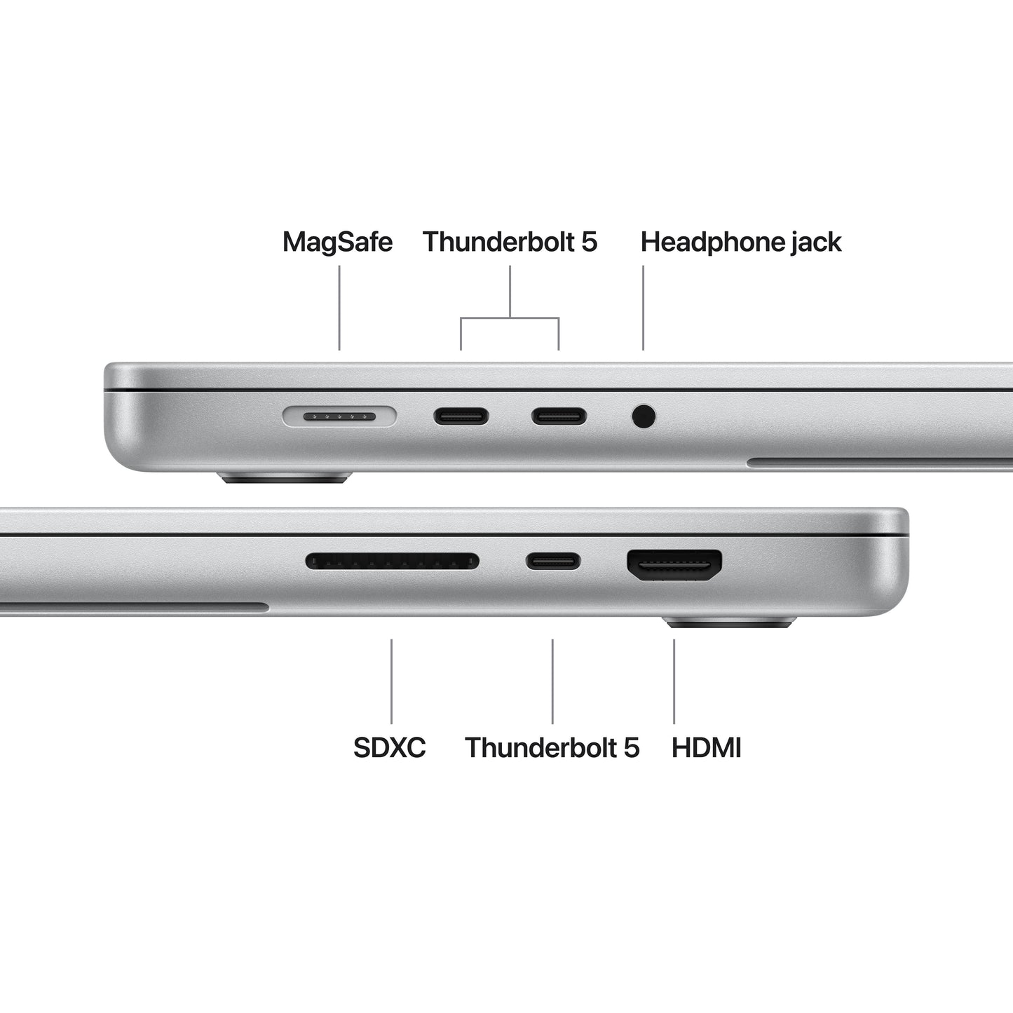 16-inch MacBook Pro: Apple M5 Max-chip met 18‑Core CPU en 32‑Core GPU, 36 GB, 2 TB SSD - Zilver (Qwerty NL)