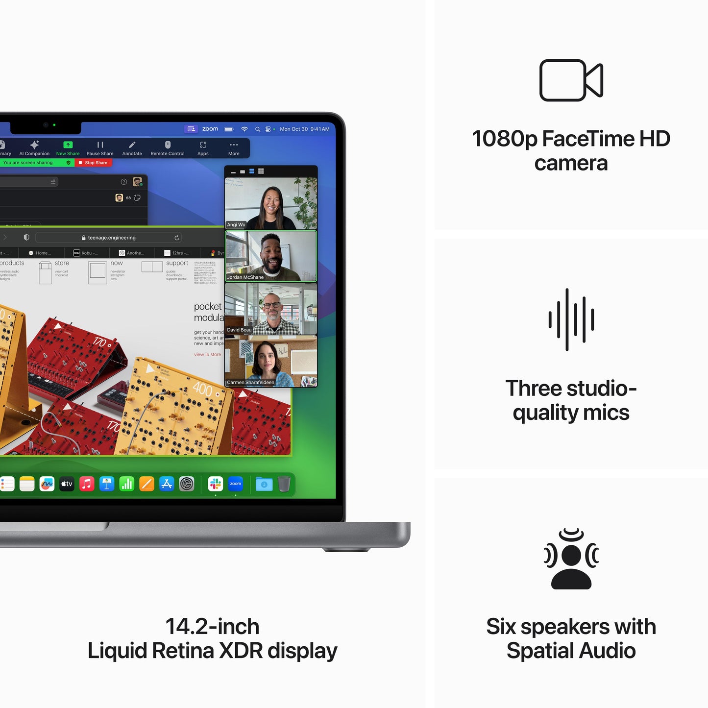 MacBook Pro 14 pouces: Puce Apple M3 avec CPU 8 cœurs et GPU 10 cœurs, 8 Go, 512 Go - Gris sidéral (Azerty FR)