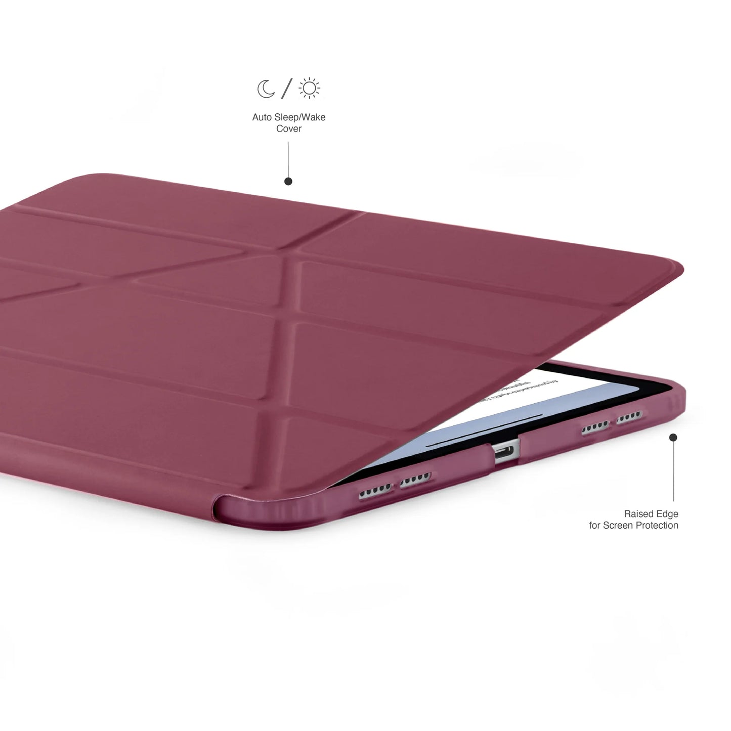 Origami Case pour iPad (10e gén./A16) - Bordeaux