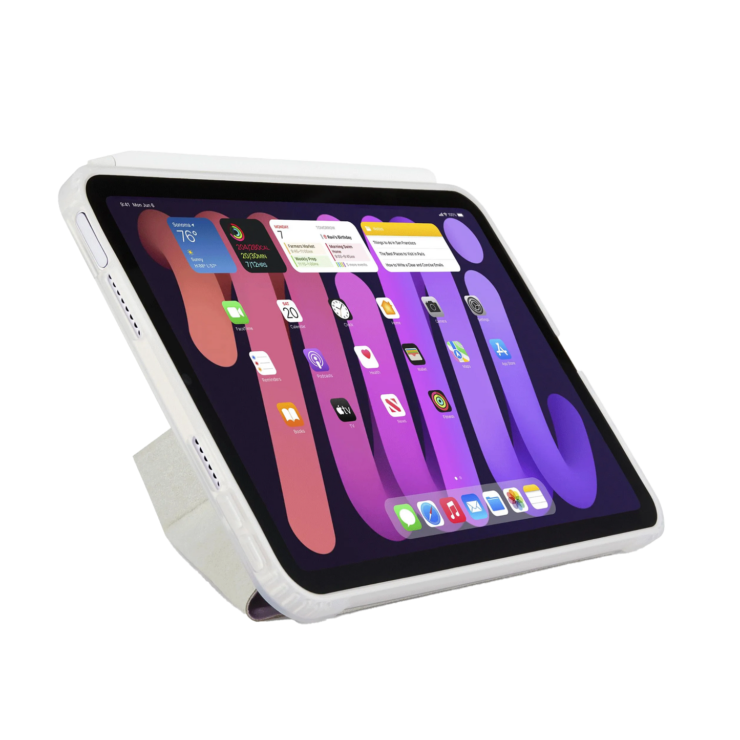 Pipetto Origami Case voor iPad mini 6/7 - Metallic Purple