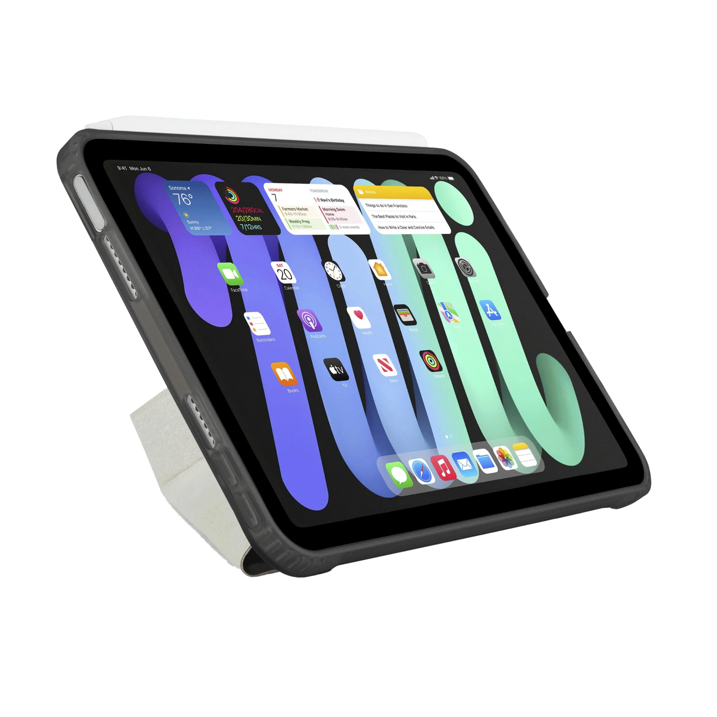 Pipetto Origami Case voor iPad mini 6/7 - Zwart