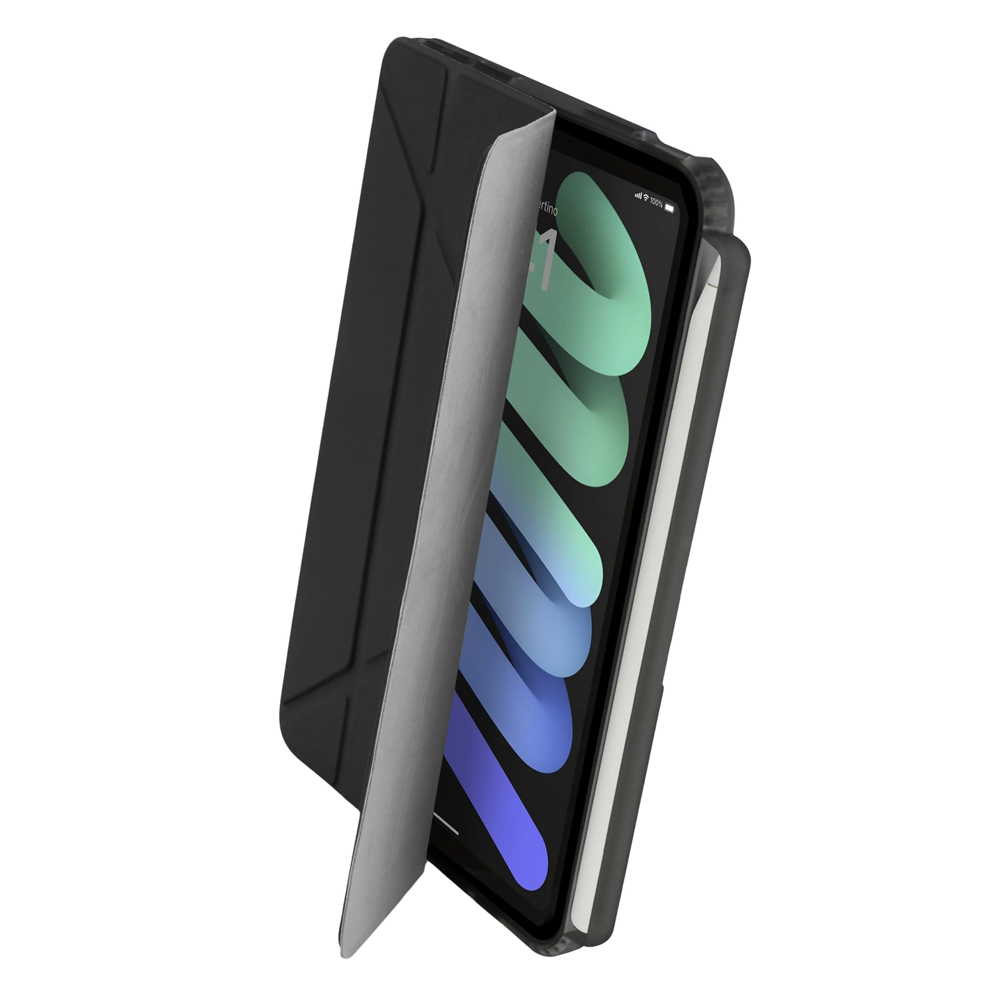 Pipetto Origami Pencil Case voor iPad mini 7 (2024) - Zwart