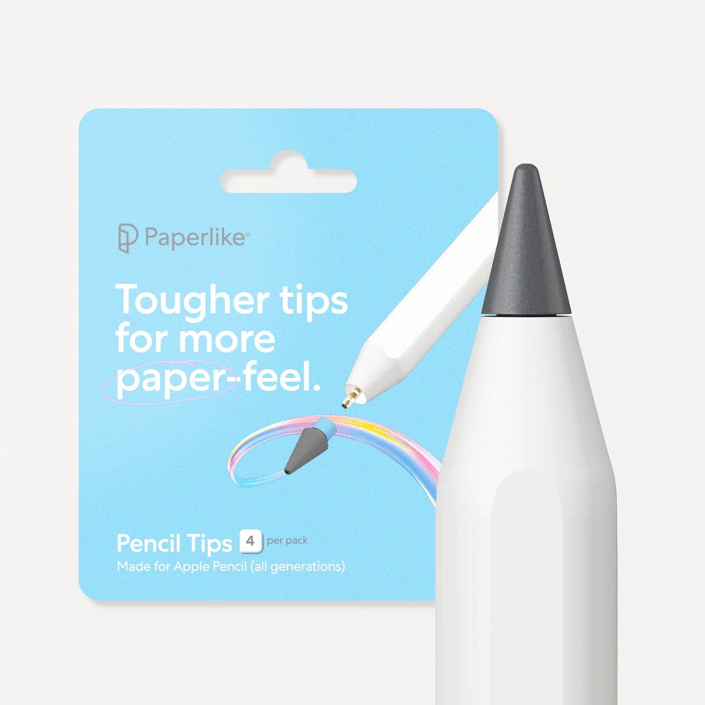 Paperlike Pointes pour Apple Pencil - Lot de 4 - Gris