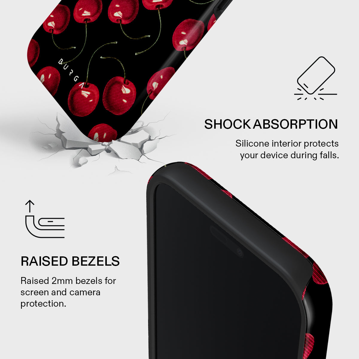 Burga Tough Case met MagSafe voor iPhone 17 Pro - Cherrybomb