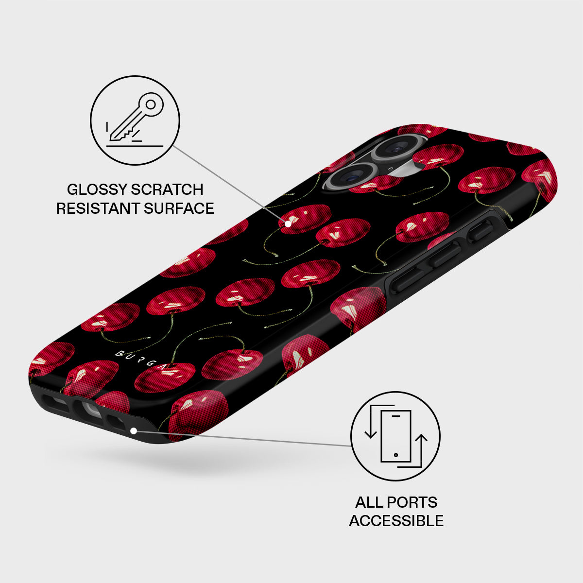 Burga Tough Case met MagSafe voor iPhone 17 - Cherrybomb