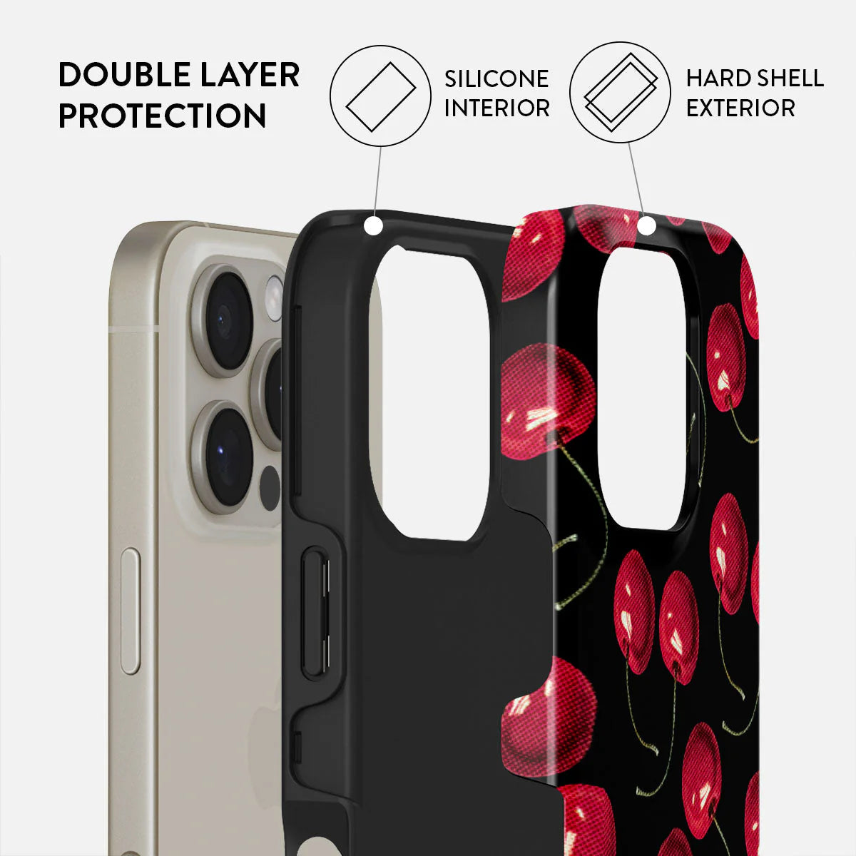 Burga Tough Case met MagSafe voor iPhone 16 Pro Max - Cherrybomb