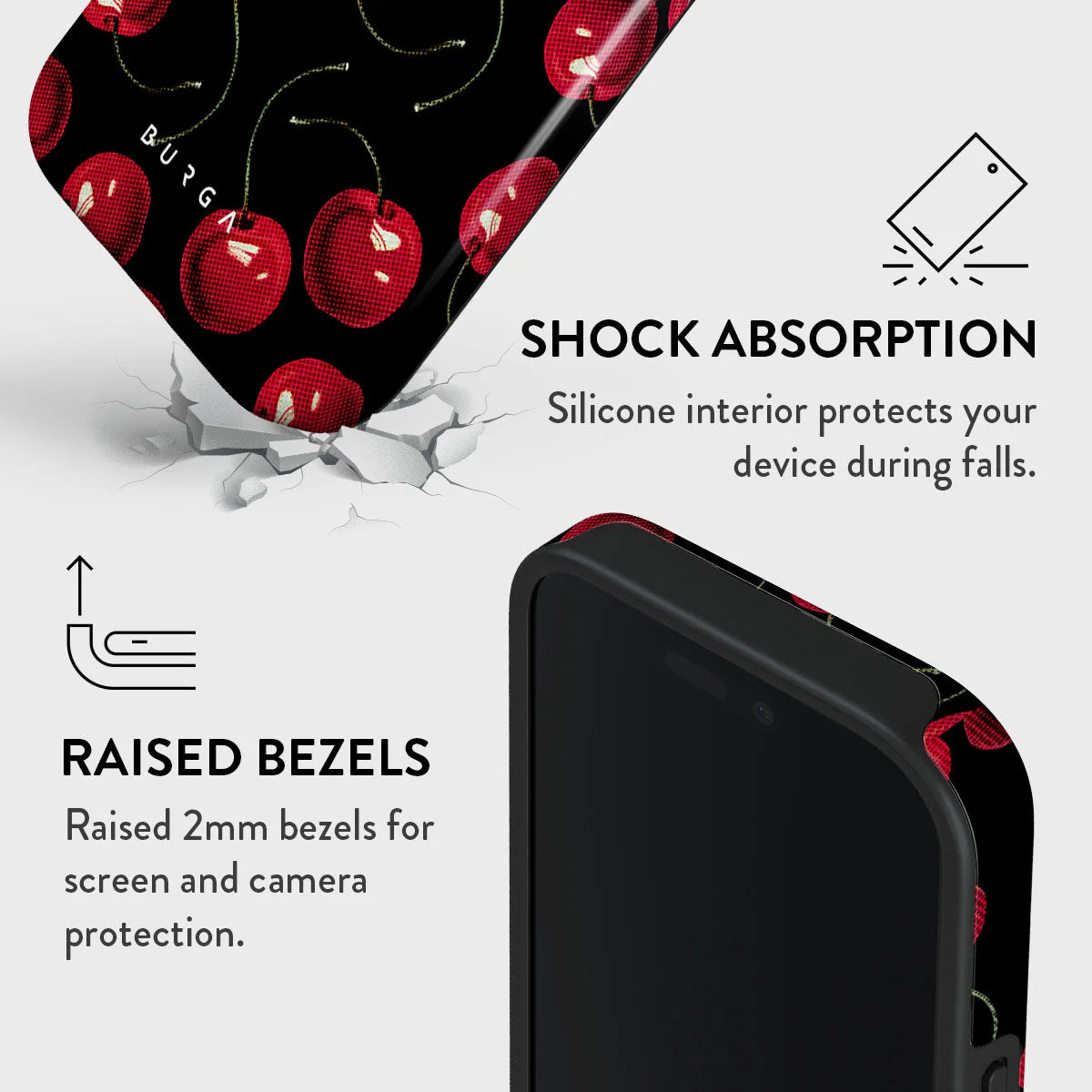 Burga Tough Case met MagSafe voor iPhone 16 Pro Max - Cherrybomb