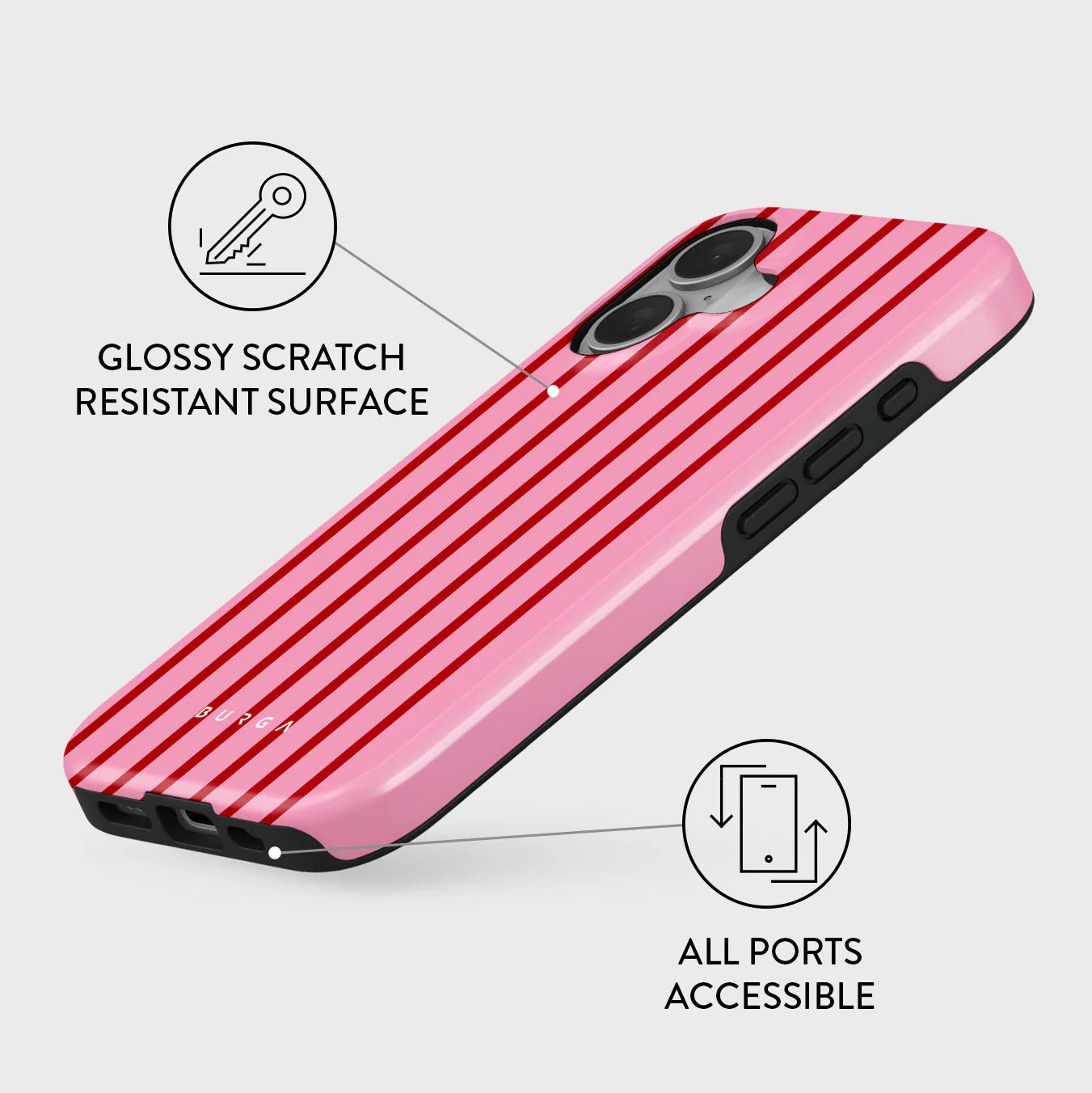 Burga Tough Case avec MagSafe pour iPhone 16 - Favorite Bikini