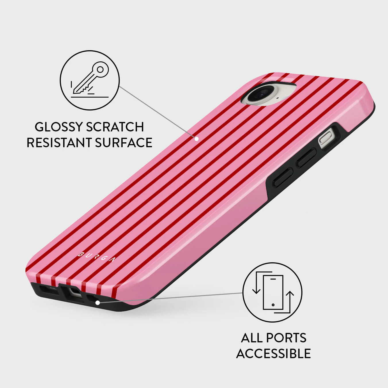 Burga Tough Case met MagSafe voor iPhone 17e/16e - Favorite Bikini