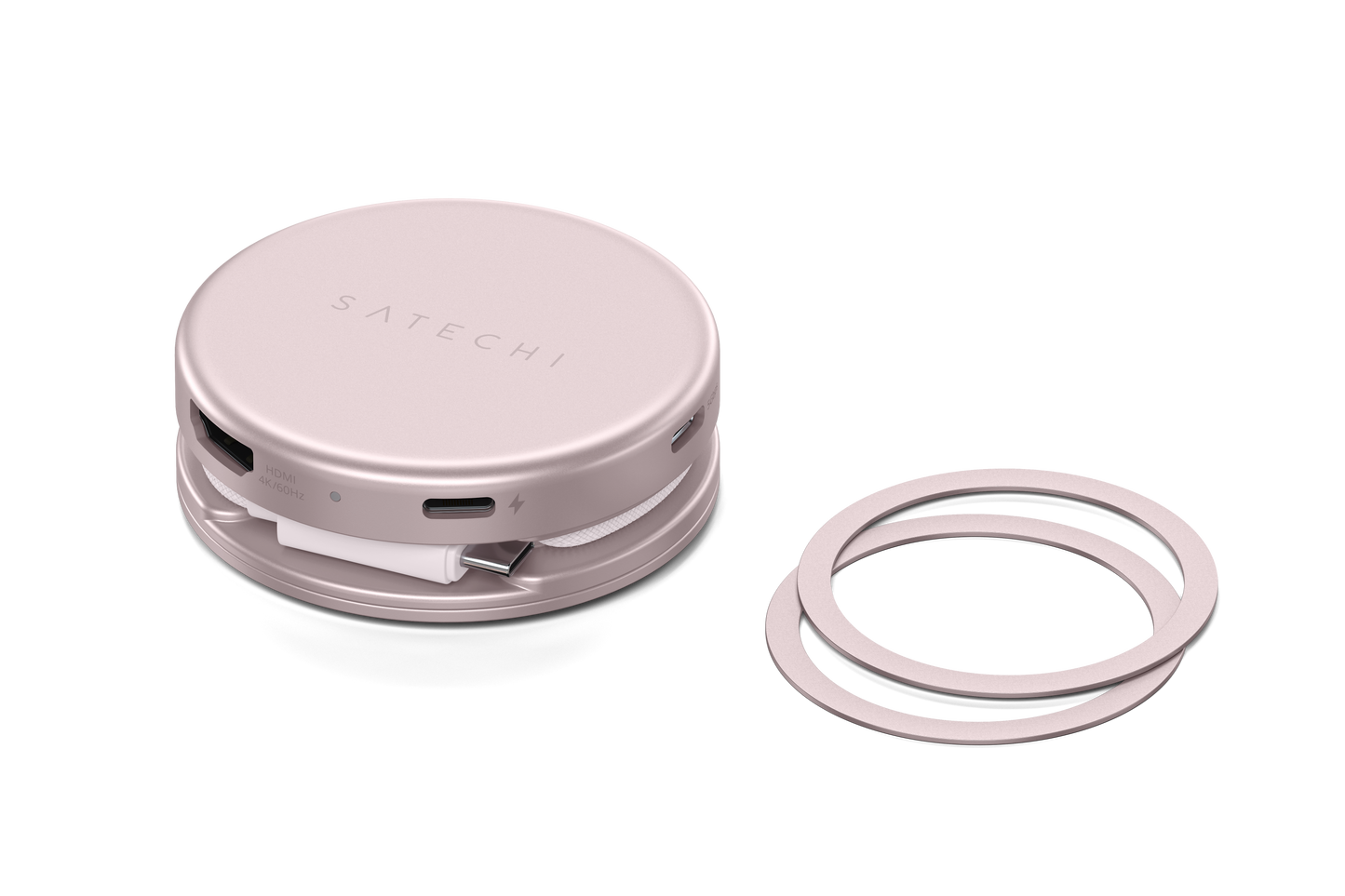 Satechi OntheGo 5-in-1 Multiport Adapter - Rose poudré