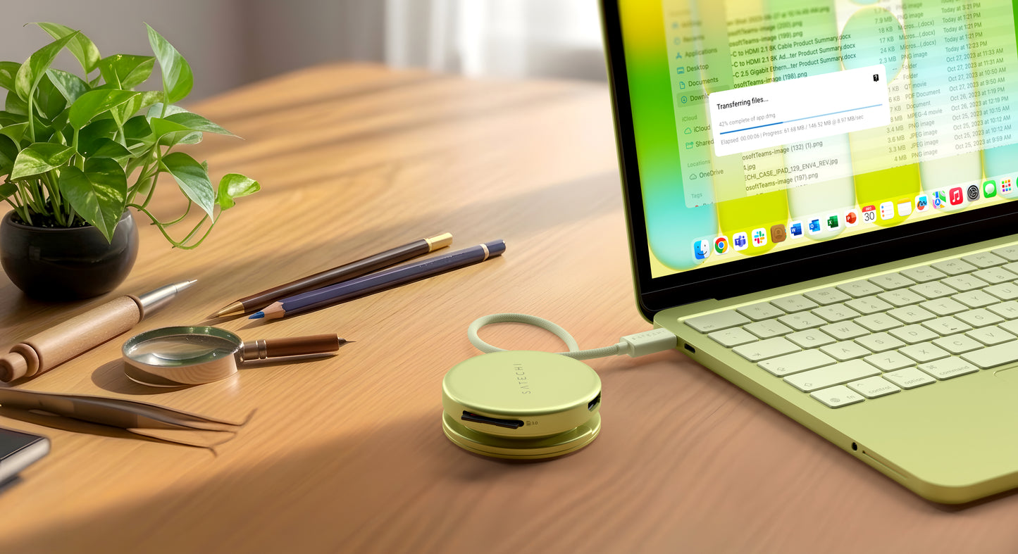 Satechi OntheGo 5-in-1 Multiport Adapter - Citrus