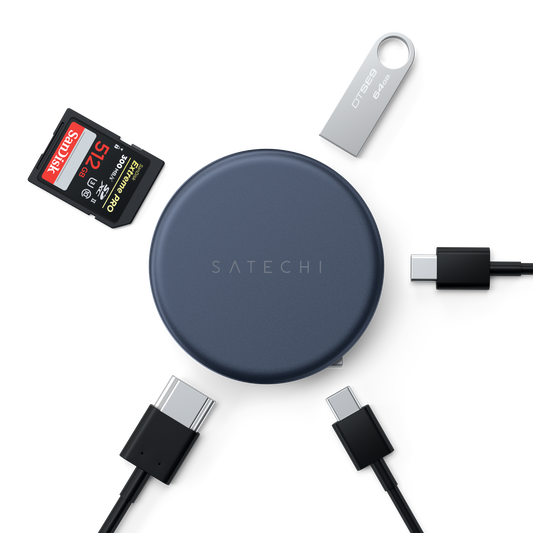 Satechi OntheGo 5-in-1 Multiport Adapter - Indigo