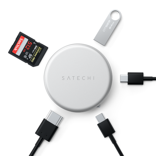 Satechi OntheGo 5-in-1 Multiport Adapter - Zilver